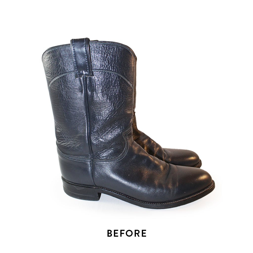 Justin's Navy Blue Cowboy Boots Size 8.5D