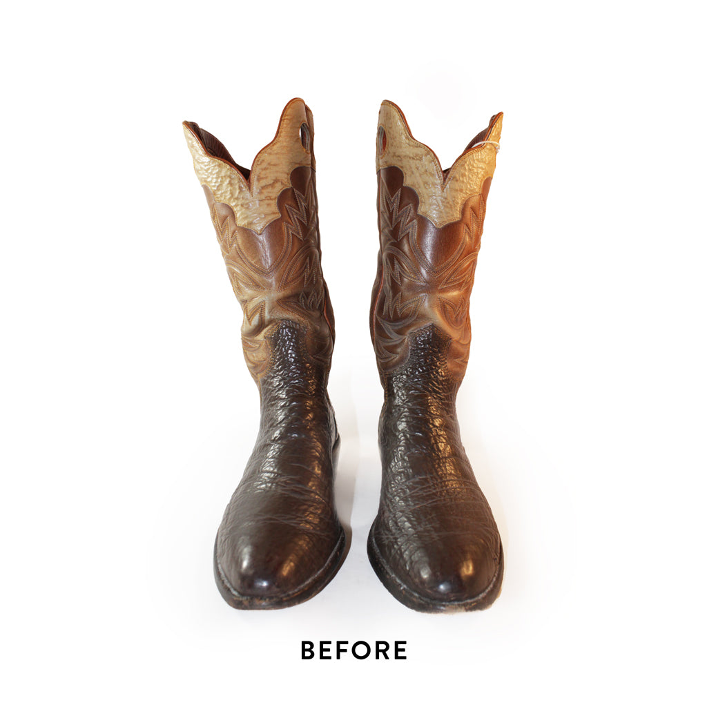 Paul Bond SHARK Hide Cowboy Boots Size 12D
