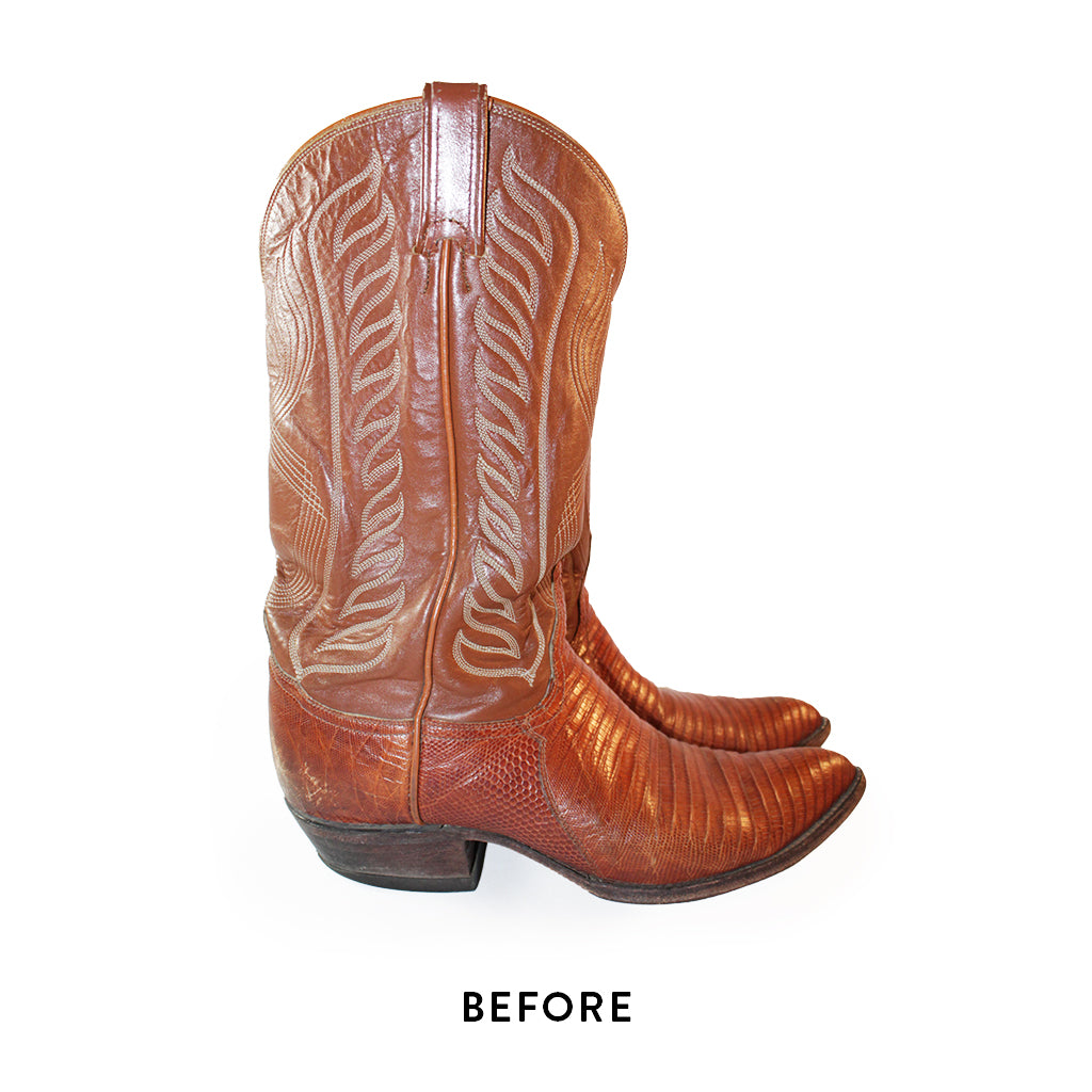 Tony Lama 8030 Lizard Leather Cowboy Western Boots Brown