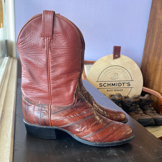 Tony Lama Exotic Leather Eel Cowboy Boots