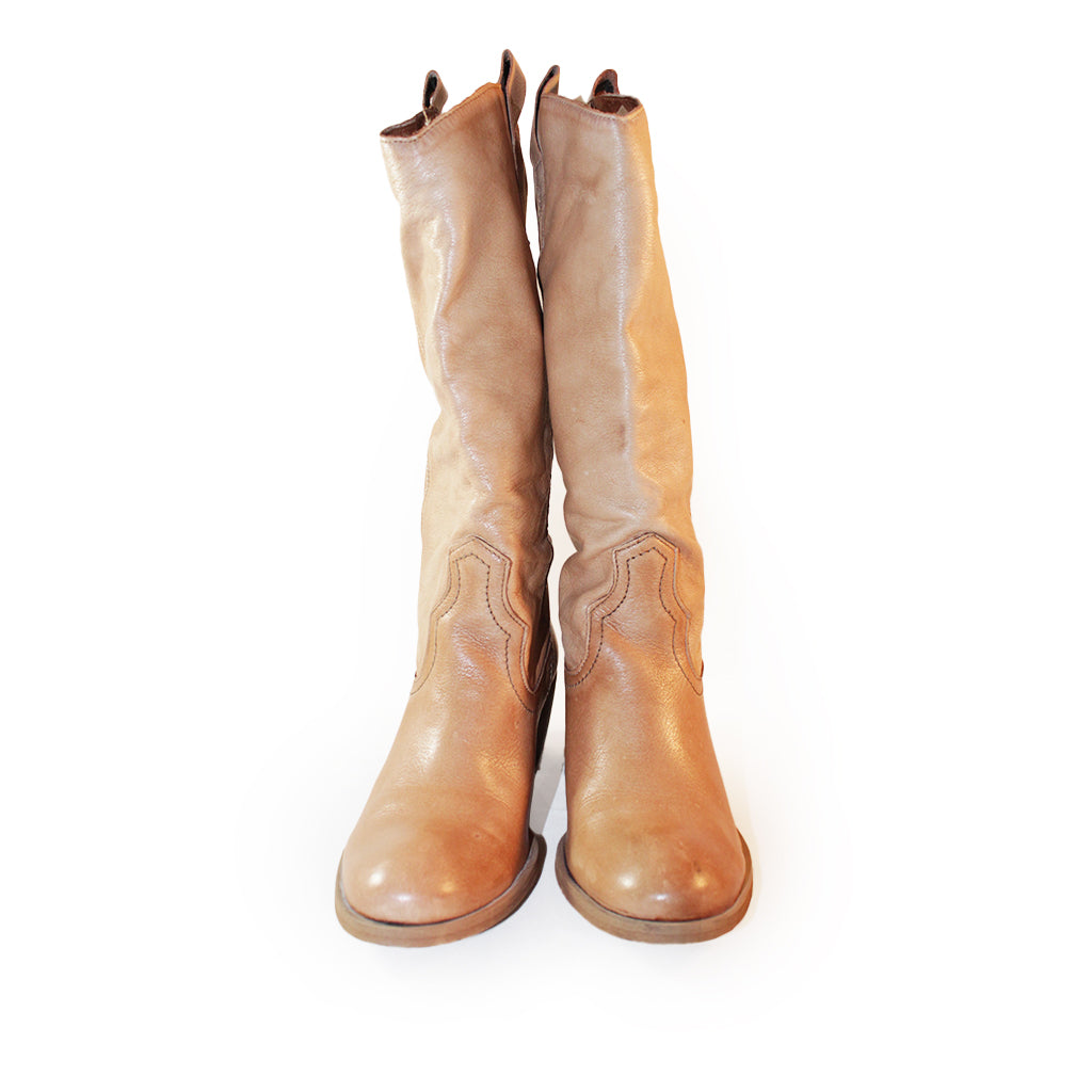 Women's Tan Calf Boots